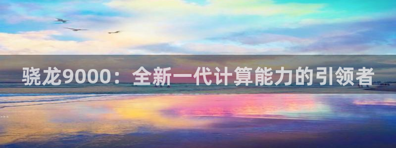 壹号app下载苹果：骁龙9000：全新一代计算能力的引领者