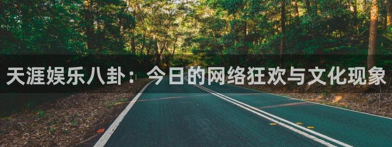 壹号电子娱乐app：天涯娱乐八卦：今日的网络狂欢与文化现象