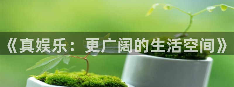 摩登7电玩网官网入口：《真娱乐：更广阔的生活空间》